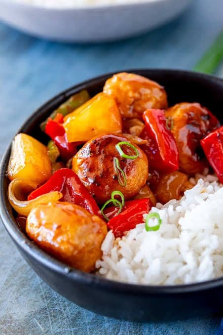 Sweet & Sour Chicken Balls
White meat.